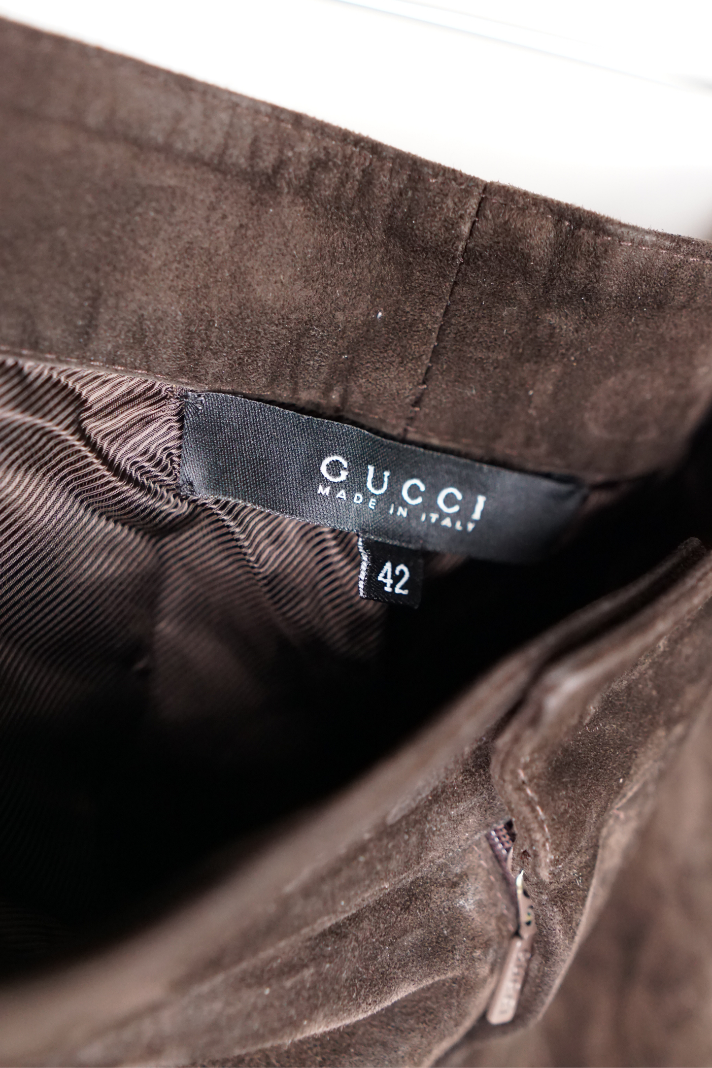 GUCCI Wildlederhose braun | 36