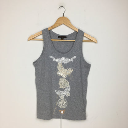 LOUIS VUITTON Top grau | M