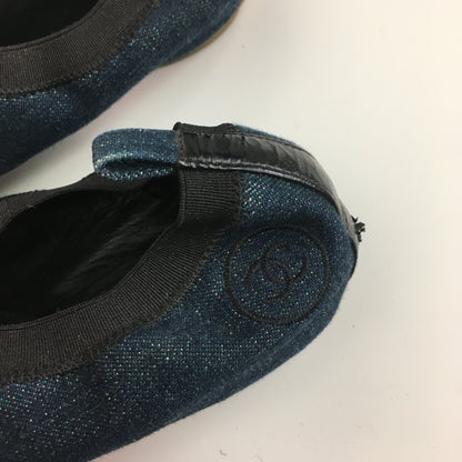 CHANEL Denim Ballerinas | 39